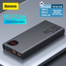 Baseus Power Bank 10000Mah Met 20W Pd Snelle Opladen Powerbank Draagbare Batterij Oplader Poverbank Voor Iphone 12Pro Xiaomi huawei