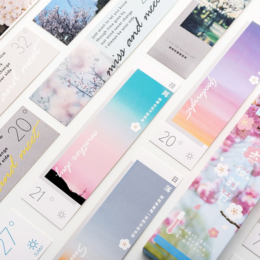 30 st/pack bokmärke sakura säsong bokmärken gem bokmärke bok läsning
