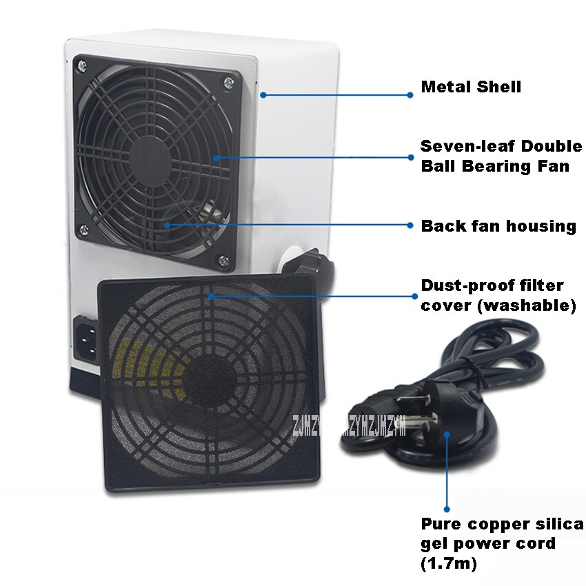 Ventilador de ión Antiestático de escritorio para PC, soplador de aire ionizador, aerostato de la industria, pequeño equipo eliminador estático de un solo cabezal