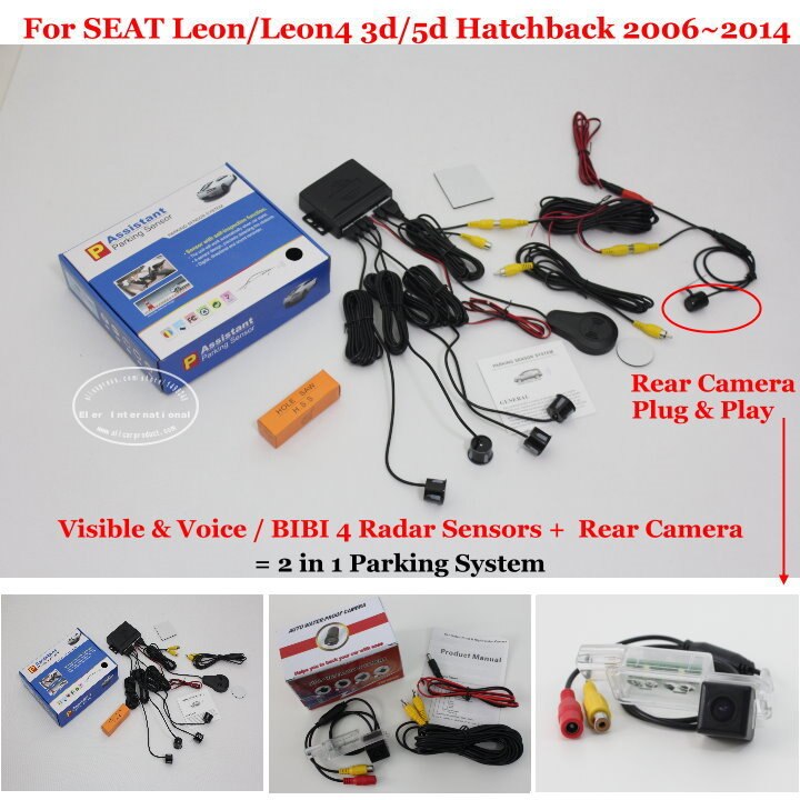 For SEAT Leon/Leon4 3d/5d Hatchback 2006 Parking Sensors Auto Alarm System Rear View Sensor Reverse Camera