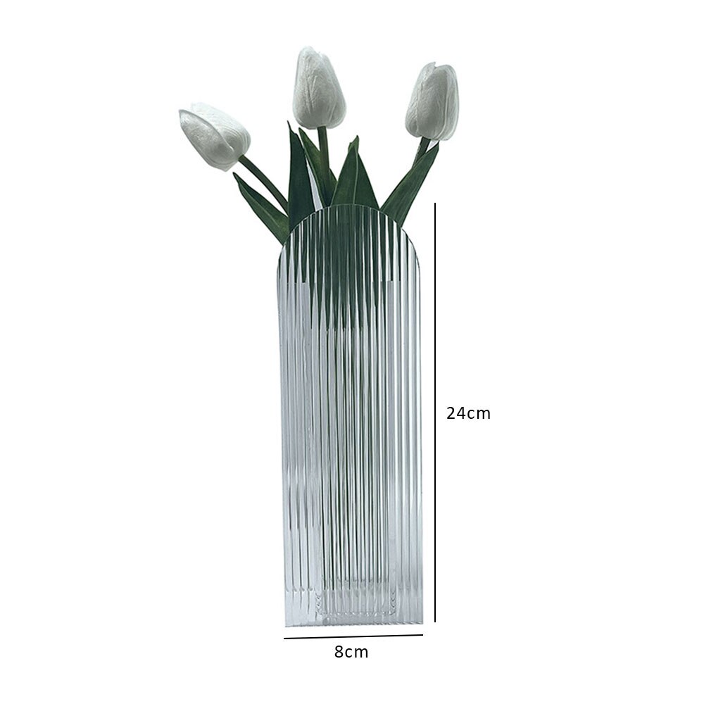 Acryl Vasen transparent Farbe Blumen- Container Dekorative Vase Hochzeit Party Heimat Büro Dekoration Vase: B1