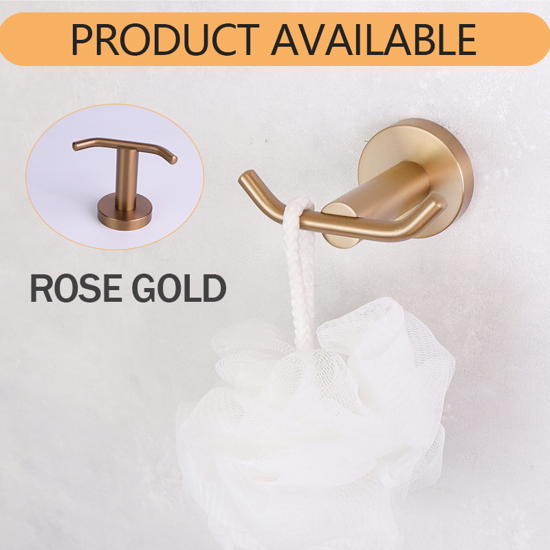 Rosémåke knagg til morgenkåpe, papirholder, håndklering, toalettbørsteholder, håndklestativ til 304 tannbørsteholder, såpeskål, enkel å installere: Gul