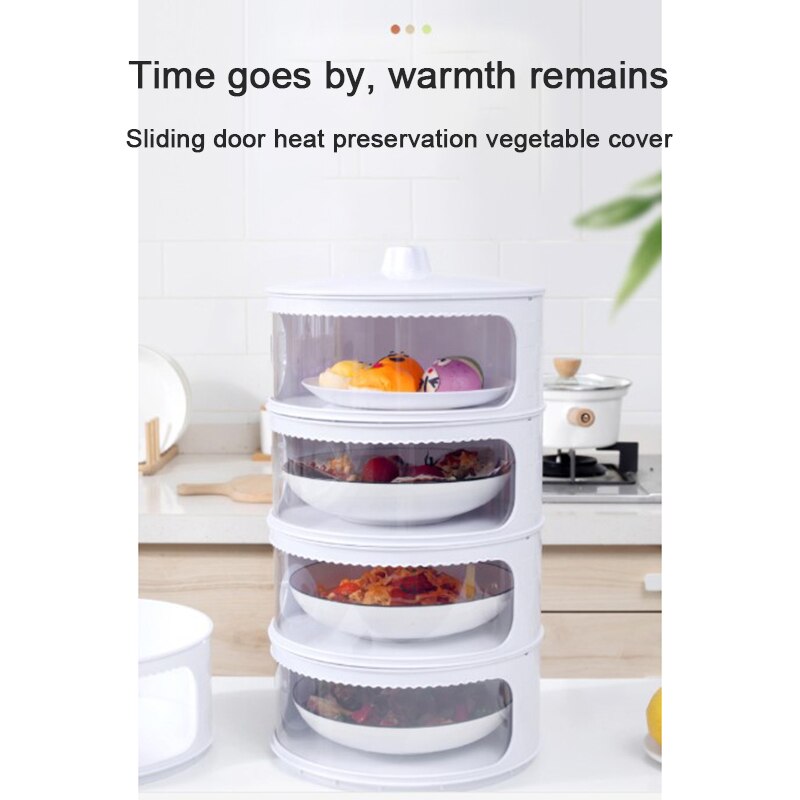 Multi-layer Huishoudelijke Eettafel Restjes Opslag Stof Proof Deksel Voedsel Deksel Stapelbaar Voedsel Isolatie Cover