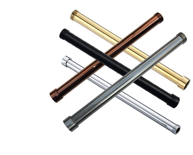 Brass Shower Tube Extend Pipe 30CM Extension Tube Bar,Heighten pipe sliding bar shower tube lengthen pipe bathroom accessorie