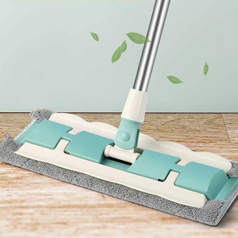 Flat Mop Stainless Steel Handle With Reusable Washable 3Mop Cloths Microfiber Large Telescopic Floor Mop Household Cleaning Tool