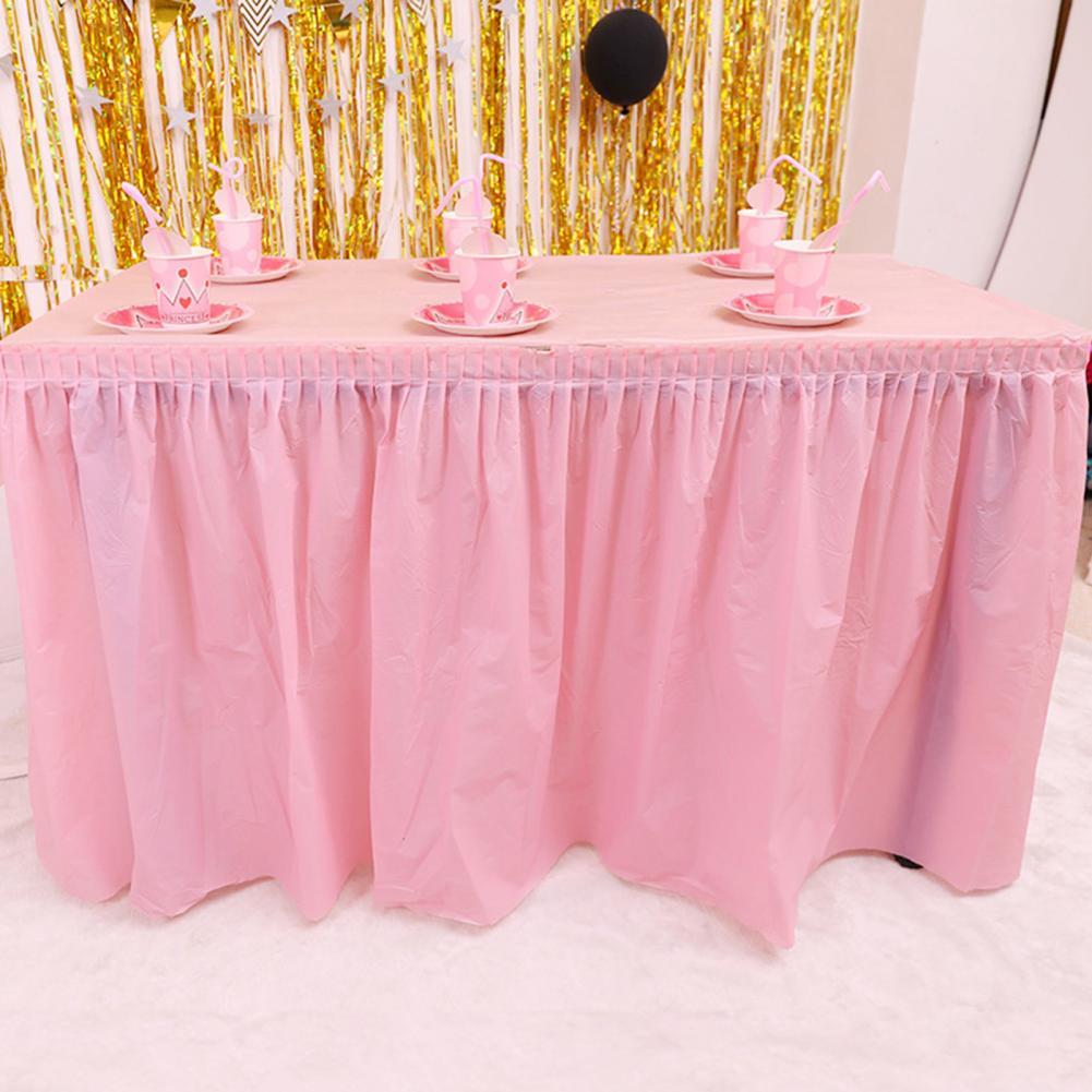 Table Skirt Anti-deform Table Skirt Cover PEVA Convenient High Stickiness Decorative Desk Cover
