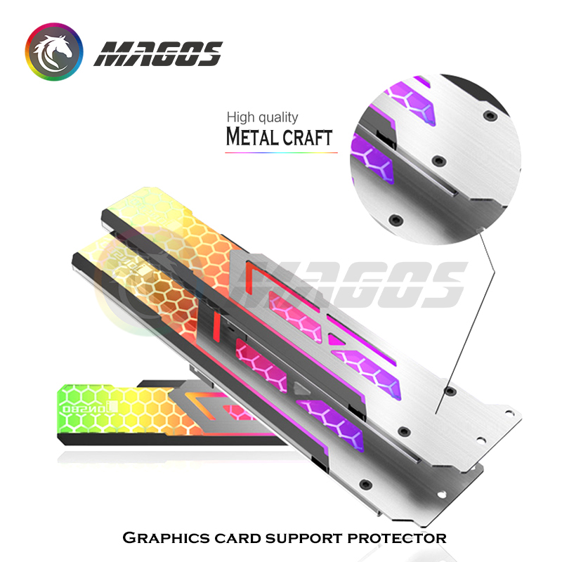 Jonsbo Universal RGB GPU Bracket, Graphics Card Support Frame 5V Symphony Version, Luminous VGA Holder, ,Aluminum+ Acrylic, VC-3