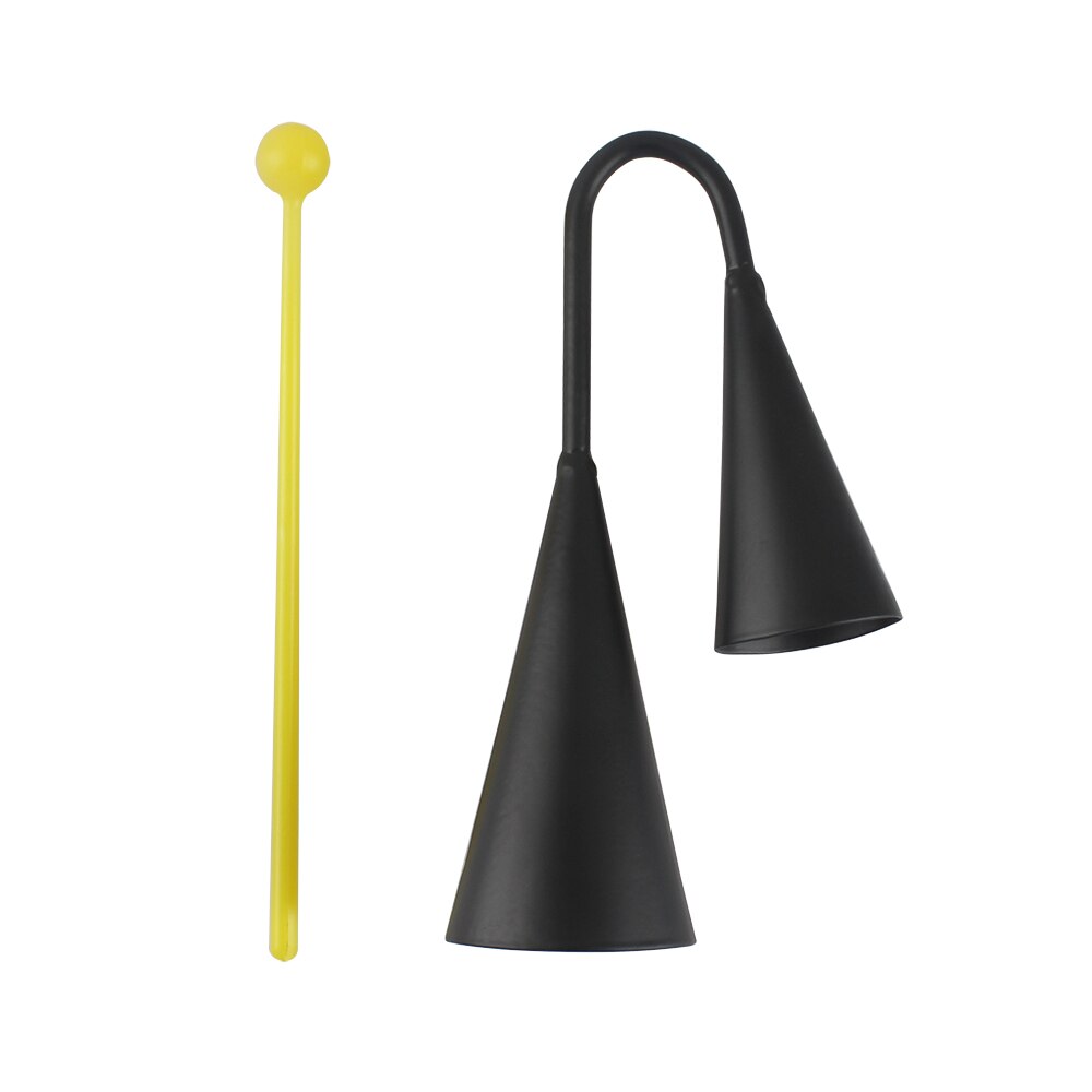 Two Tone Metal A-go-go Bell Cowbell Percussion Instrument with Striker