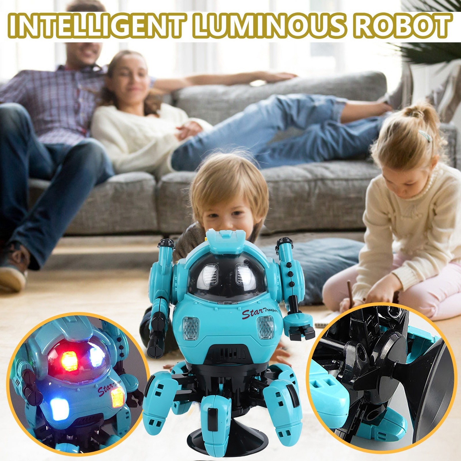 Mini Elektronische Speelgoed Hyun Dansen Robot Smart Action Wandelen Elektronische Met Zwaailichten Muziek Speelgoed Cadeau Voor Kind