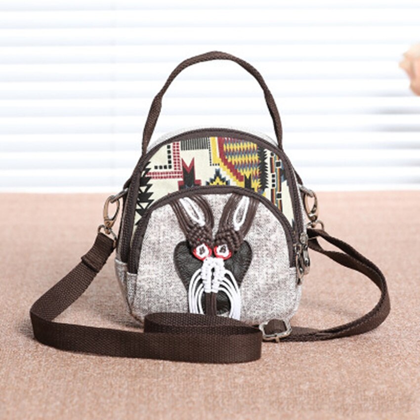 Britischen Wind Hand-gewebte ethnische Wind Mini schulter tasche praktische dauerhaft multi-schicht leichte kreuz-auf Beinen freizeit reisetasche