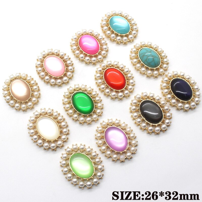 Exquisite 10pcs/set alloy metal pearl DIY jewelry accessories rhinestone crystal wedding invitation clothing artwork