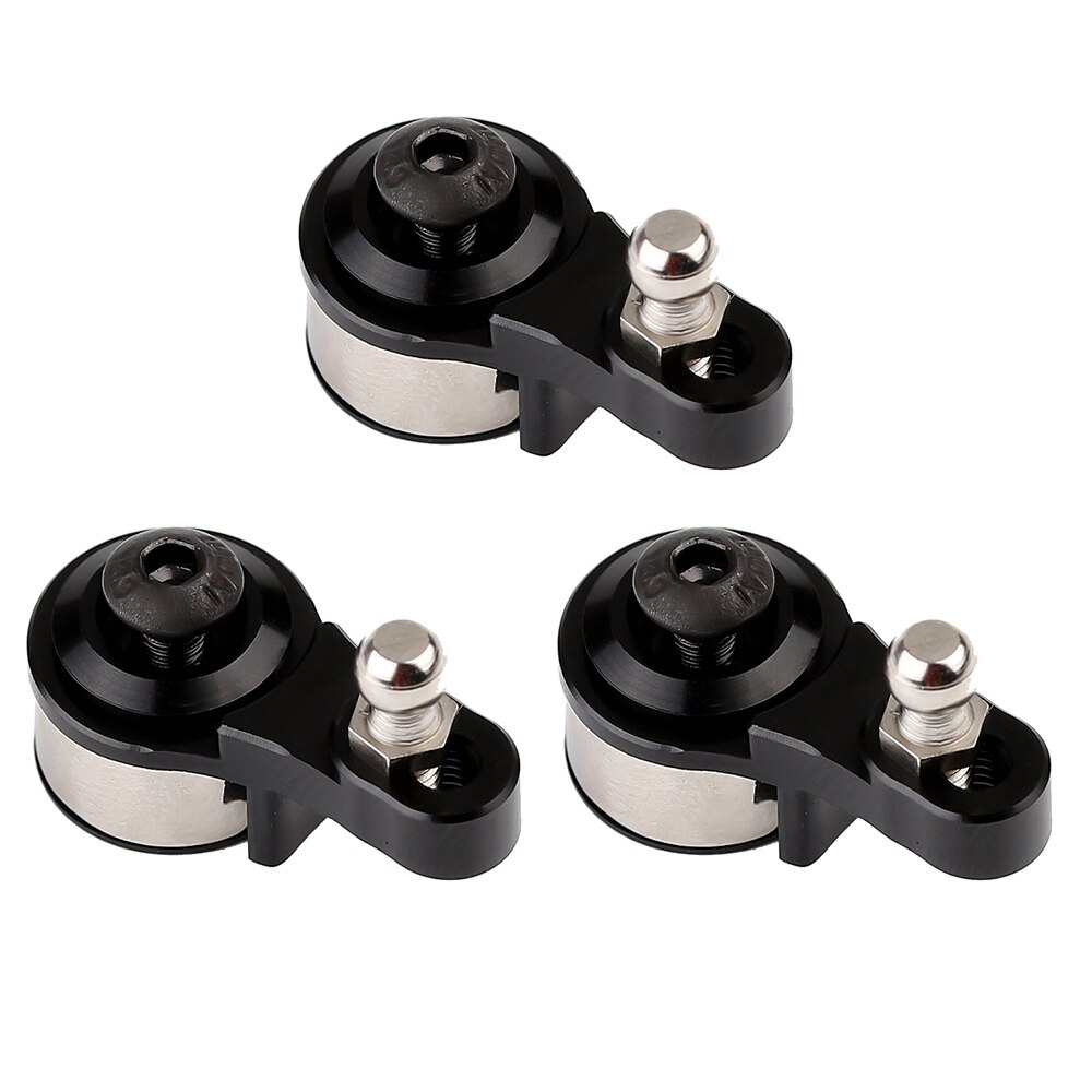 Brazo Servo de amortiguación ajustable de aleación de aluminio INJORA 25T para coche trepador de control remoto 1:10 Traxxas TRX4 TRX6 piezas de mejora: 3PCS Black
