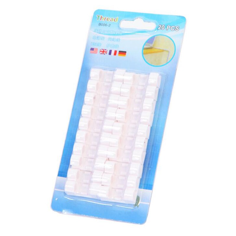 CTREE 20Pcs 3M zelfklevende Draad Houder Clip Lijn Vaststelling Kaart Kantoor Kabel Data Kabel Draad Opslag finisher Vaste Clip C857: C857 White