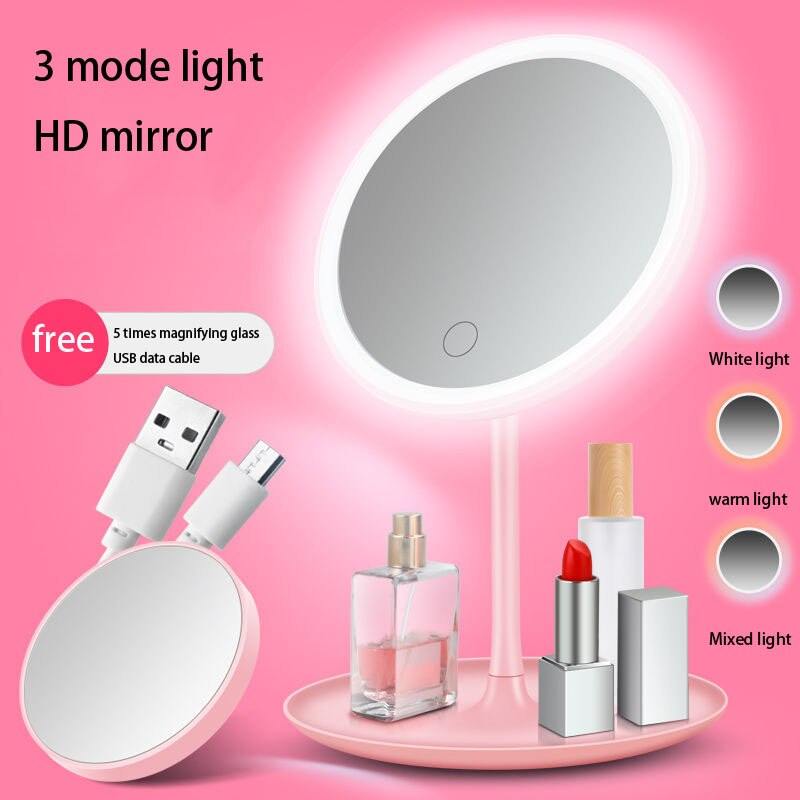 Led Cosmetische Spiegel Bureau Met Lamp Slaapzaal Dressing Spiegel Te Vullen Met Licht Make-Up Spiegel