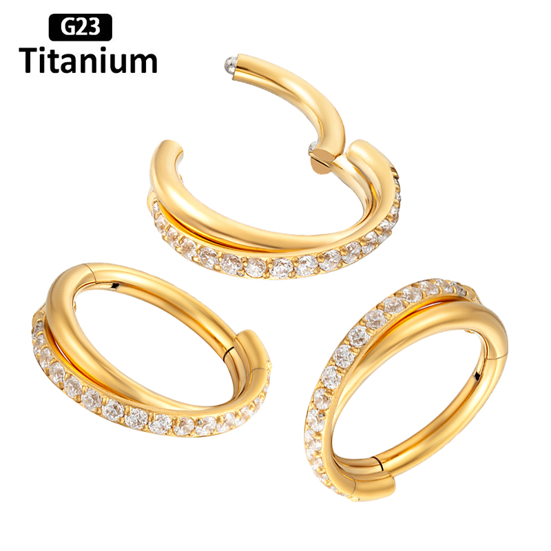 G23 titan piercing cz hoop höjdsegment ring clicker septum piercing näsringar tragus brosk helix läpp örhängen