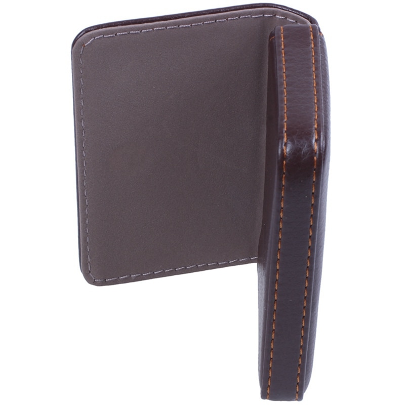 Magnetisk flip læder forretning kreditkortholder brun