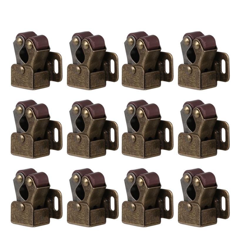 Lot de 20 loquets de porte à bascule, clip de verrouillage à bille pour placard, loquets de porte, perles de porte marron: 4