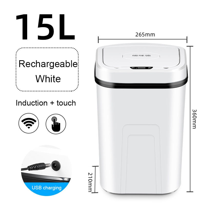15l smarte sensorer skraldespand husstandsstue badeværelse skraldespand med låg smart skraldespand