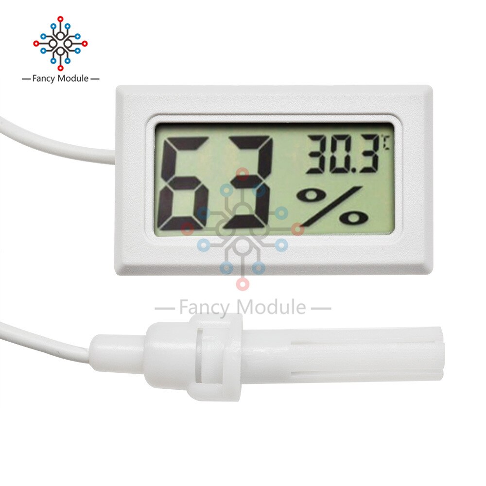 Mini LCD Digital Thermometer Hygrometer Temperature Indoor Convenient Temperature Sensor Humidity Meter Gauge Instruments Cable
