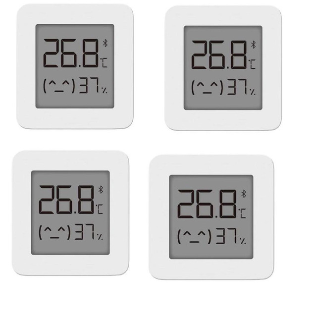 Bundled Xiaomi Smart LCD Screen Digital Thermometer 2 Mijia Bluetooth Temperature Humidity Sensor Moisture Meter Mijia App: 4PCS
