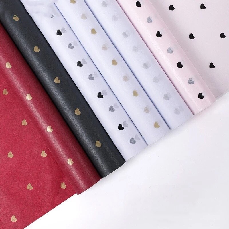 Floral Packaging Material Handmade Wrapping Paper Dot Star Pattern Love DIY Craft