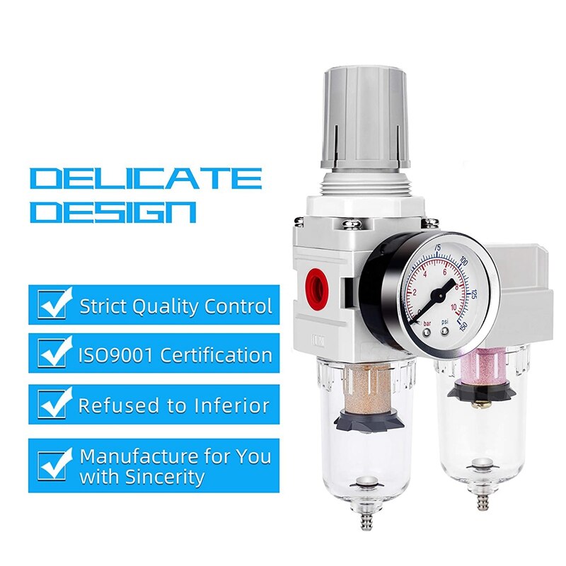 NPT Air Drying System-Water Trap Separator-Semi-Automatic Drainage, 0-150 Specification, Polyethylene Bowl,Metal Bracket