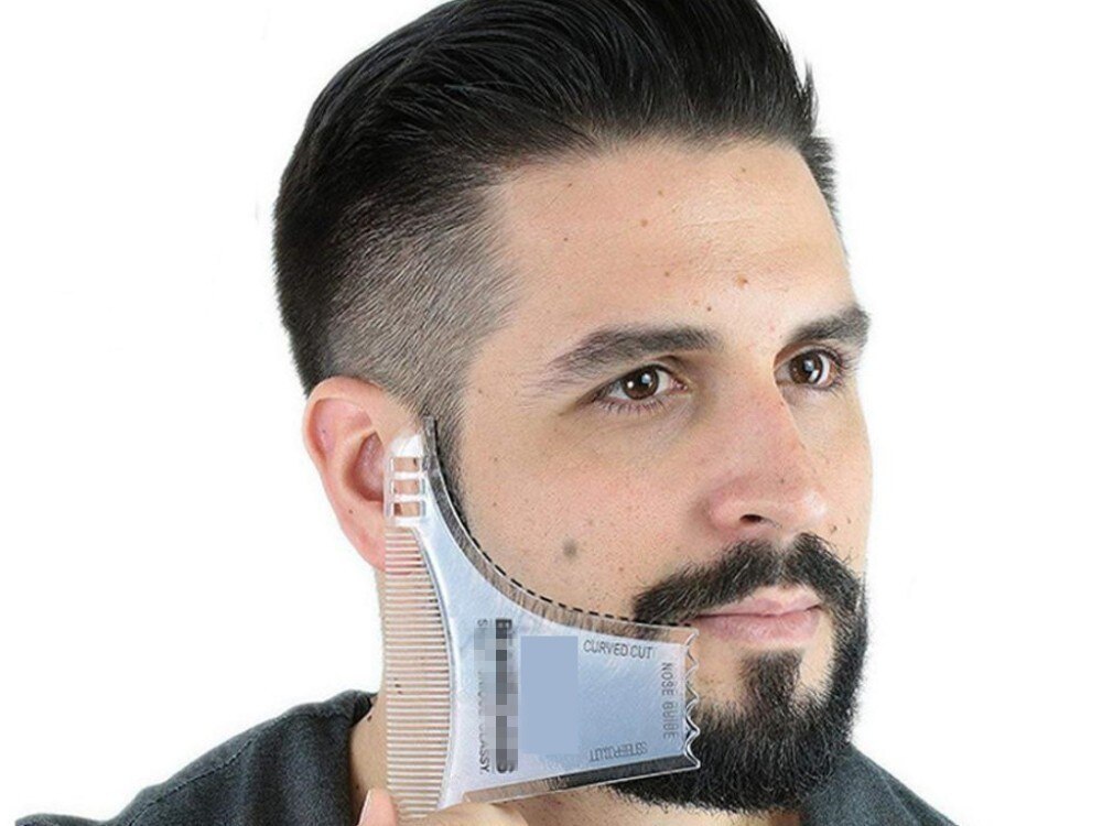 Pattern Gentleman Beard Shaping Styling Template Beard Comb Men Shaving Tools For Hair Beard Trim Template Comb Sexy Man