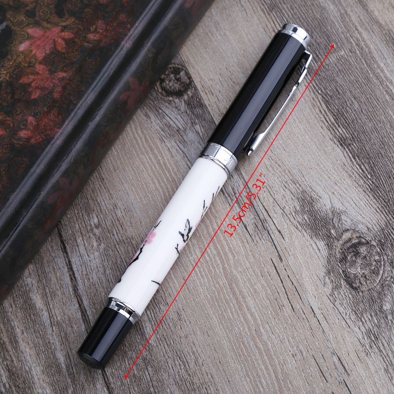 Plum Blossom Pattern Fountain Pen Medium Nib 0.5mm Business Supplies For School Student Fountain Pen