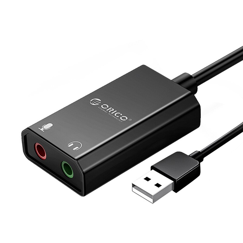 ORICO-Adaptador de tarjeta de sonido para ordenador portátil, interfaz de Audio USB, micrófono externo de 3,5mm, auriculares: Default Title