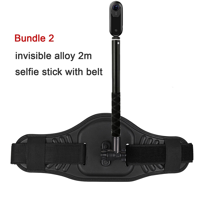 insta360 one X Accessories Adjustable back front waistband belt with invisible 1.1m /2m selfie stick For insta360 evo/one