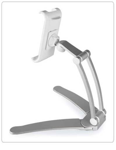 CCB-2 aluminum 4"-10.5" tilt down phone cabinet mount lcd wall rack ceiling bracket 360 rotate: white