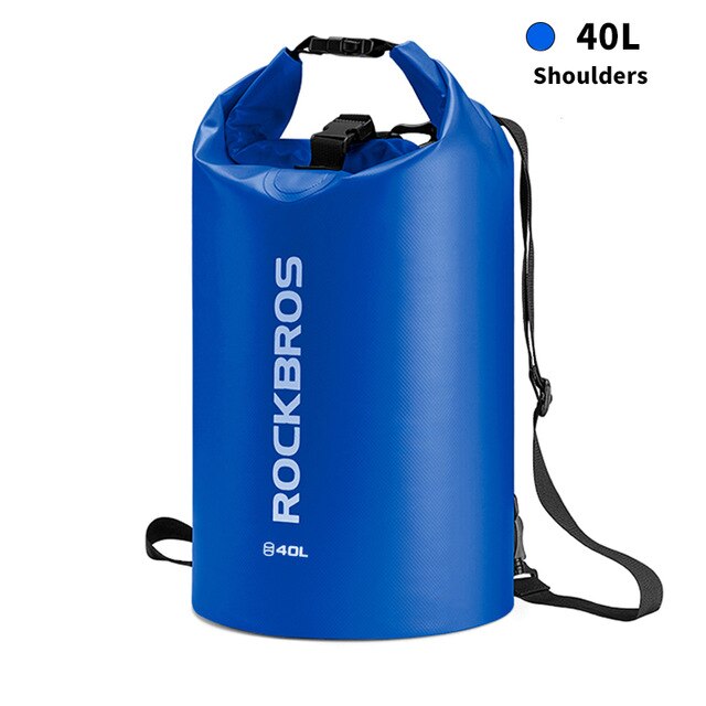 ROCKBROS 30L/40L Waterproof Bags Storage Dry Sack Bag For Canoe Kayak Rafting Outdoor Sport Swimming Bags Travel Kit Backpack: ST-007BL 40L