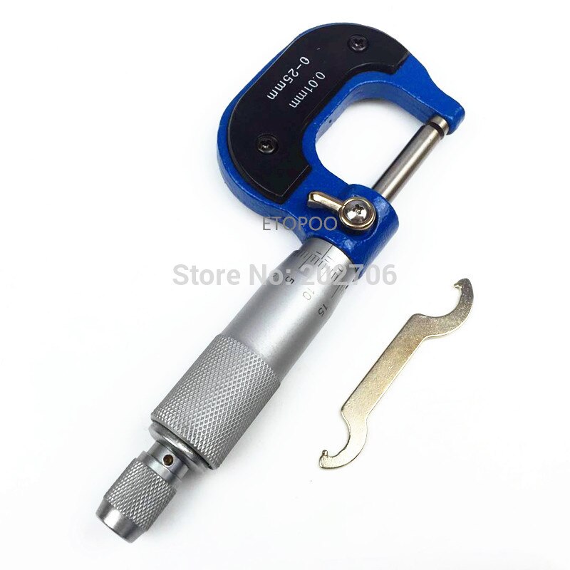 0-25mm Painted frame Outside micrometer caliper thickness gauge measuring tool