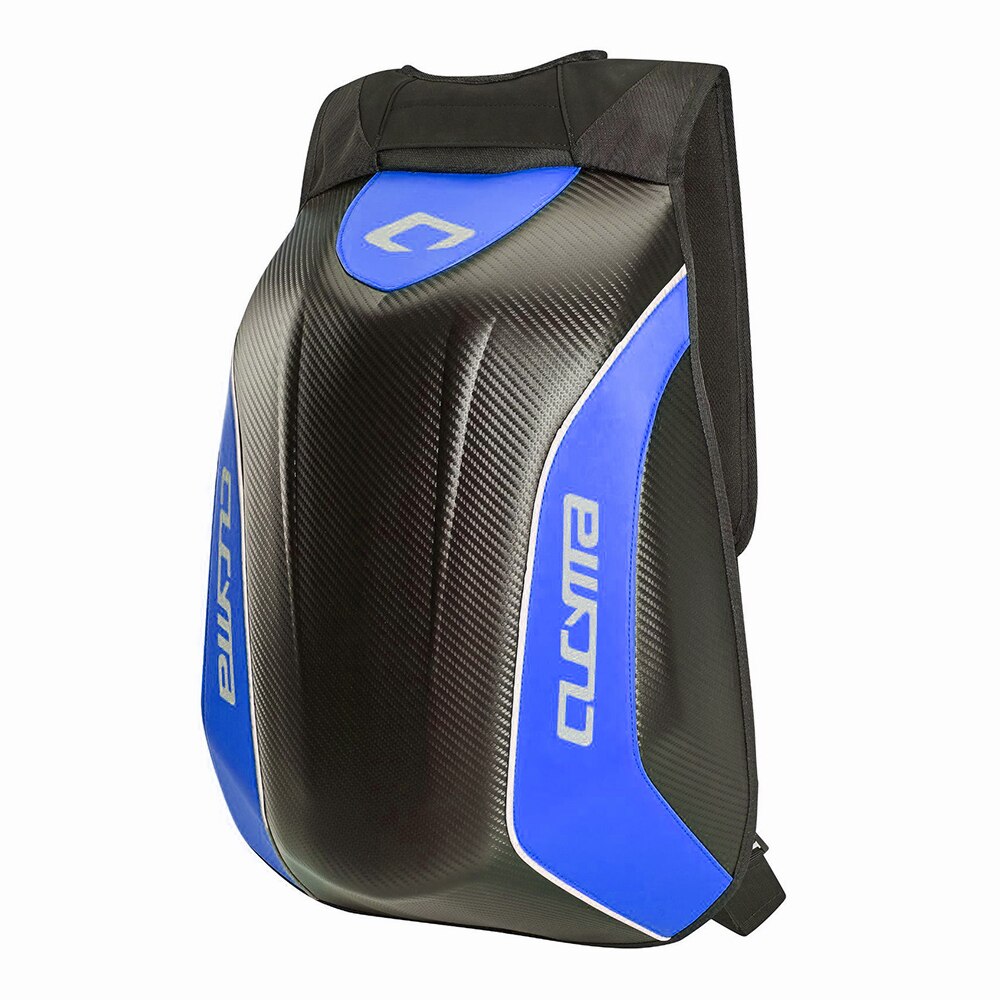 CUCYMA étanche Moto sac Moto sac à dos réservoir sac en Fiber de carbone Moto casque sacs voyage bagages #: Bleu