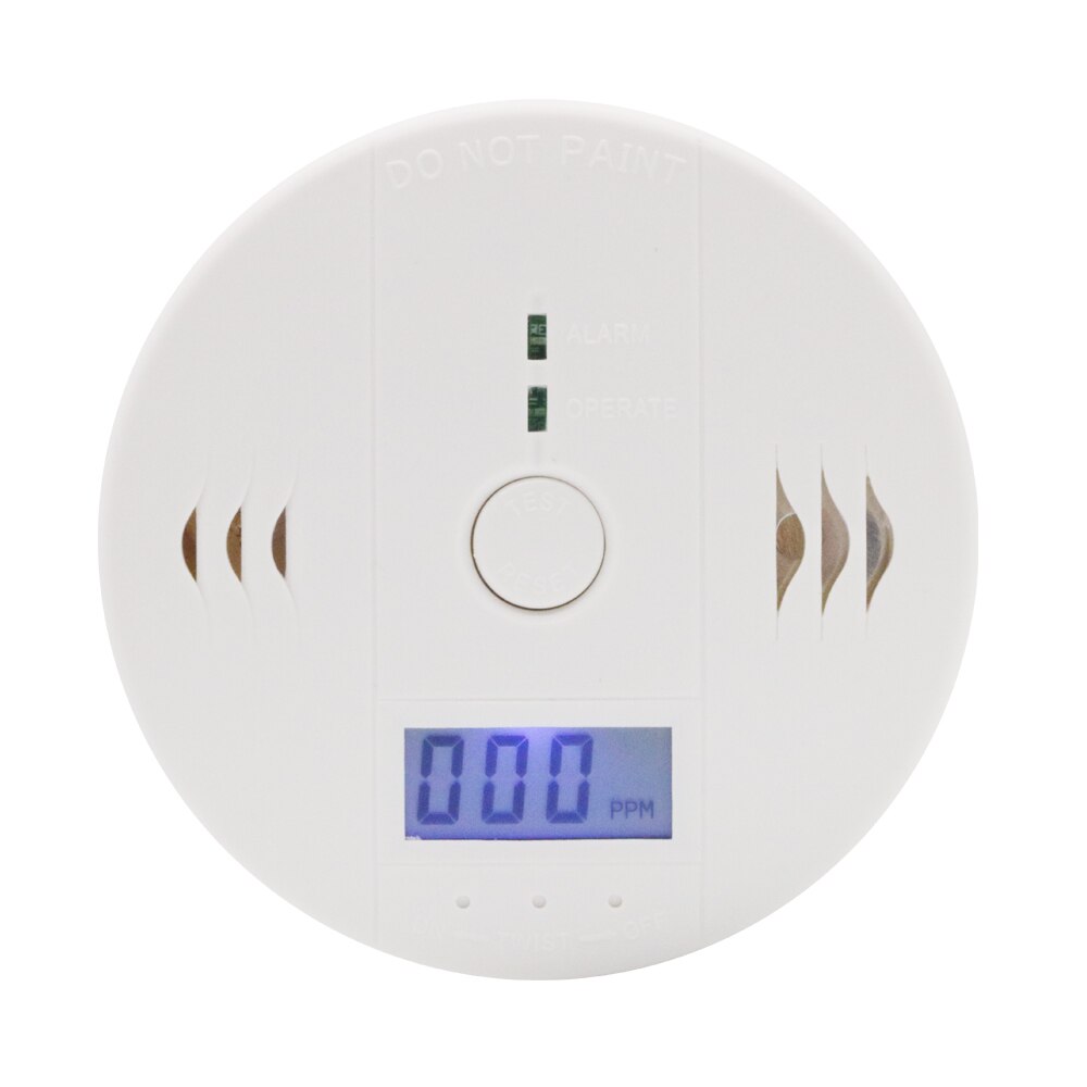 2 PCS LCD CO Sensor alleen Werken Ingebouwde 85dB sirene geluid Onafhankelijke Koolmonoxide Vergiftiging Waarschuwing Alarm Detector