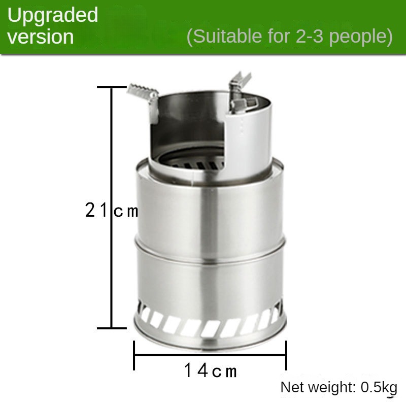 Outdoor Firewood Stove Windproof Portable Folding Wood Small Firewood Stove Gasification Picnic Stove Folding Stove Picnic: Red