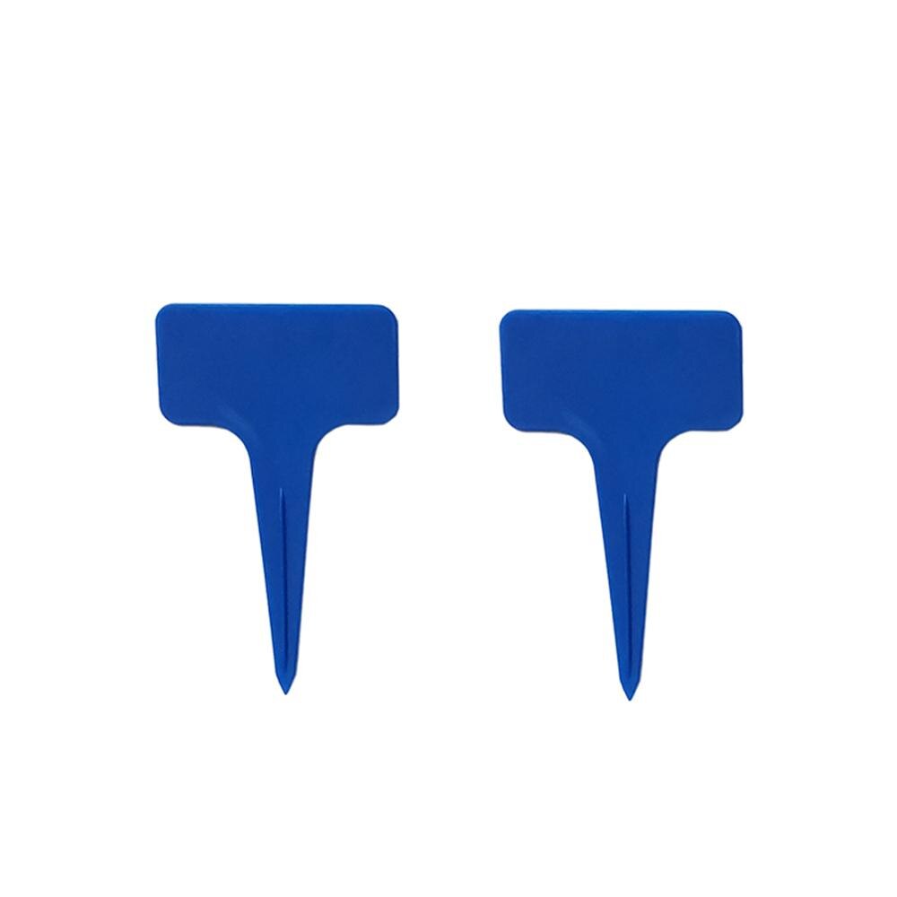 100 sztuk T kształt wodoodporna etykieta ogrodnictwo wysokiej jakości pcv z tworzywa sztucznego roślin przedszkola etykiety doniczka warzyw znacznik tagi: Niebieski