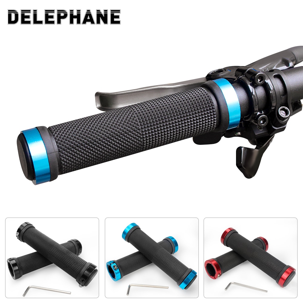 Bike Handlebar Grips Ergonomic Mountain Bike Grips Aluminum Double Lock-on MTB BMX Scooter Downhill Foldable Urban Bicycle Grips