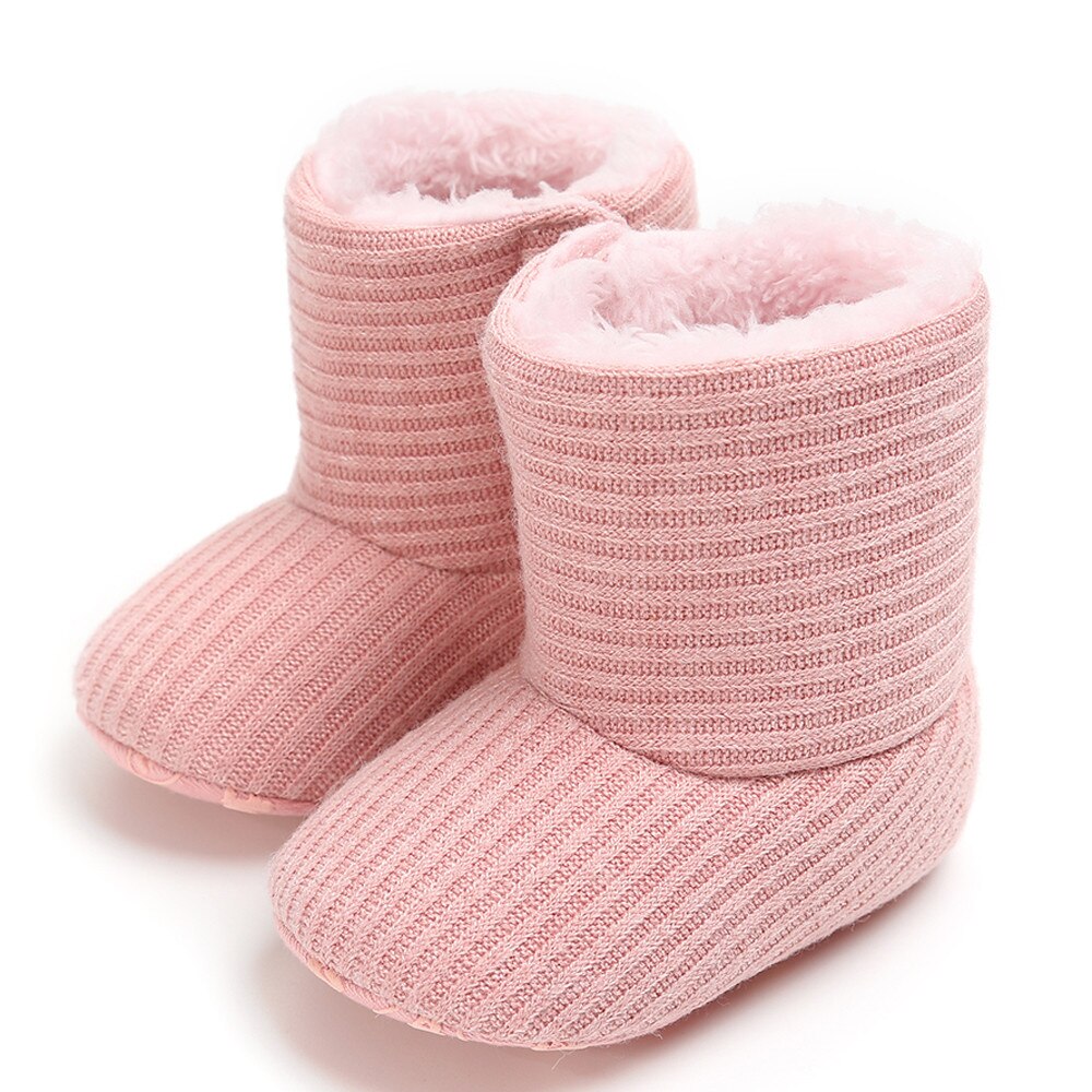 Kinderen Baby Meisje Warm Houden Pluche Soft Snowboots Zachte Crib Schoenen Winter Katoen Mode Soild