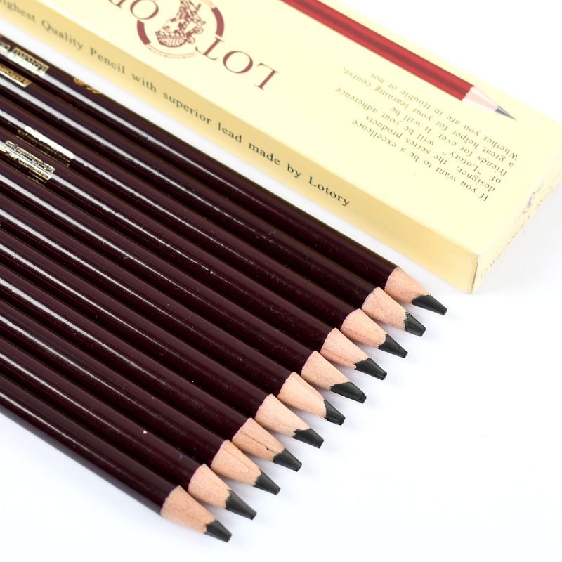 12/box Sketch Pencils Various Hardness Drawing Writing Pen Art Examination Soft Charcoal Learning Stationery