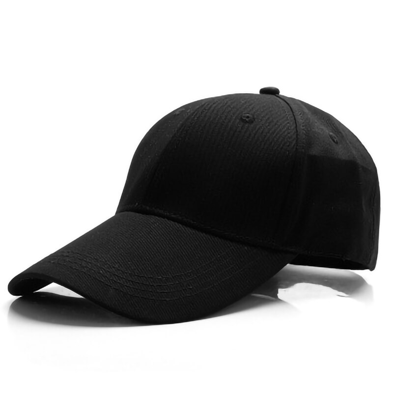 Unisex bomuld ensfarvet baseballkasket damer sommer travelall-match solhat herre udendørs sport / bjergbestigning: Sort