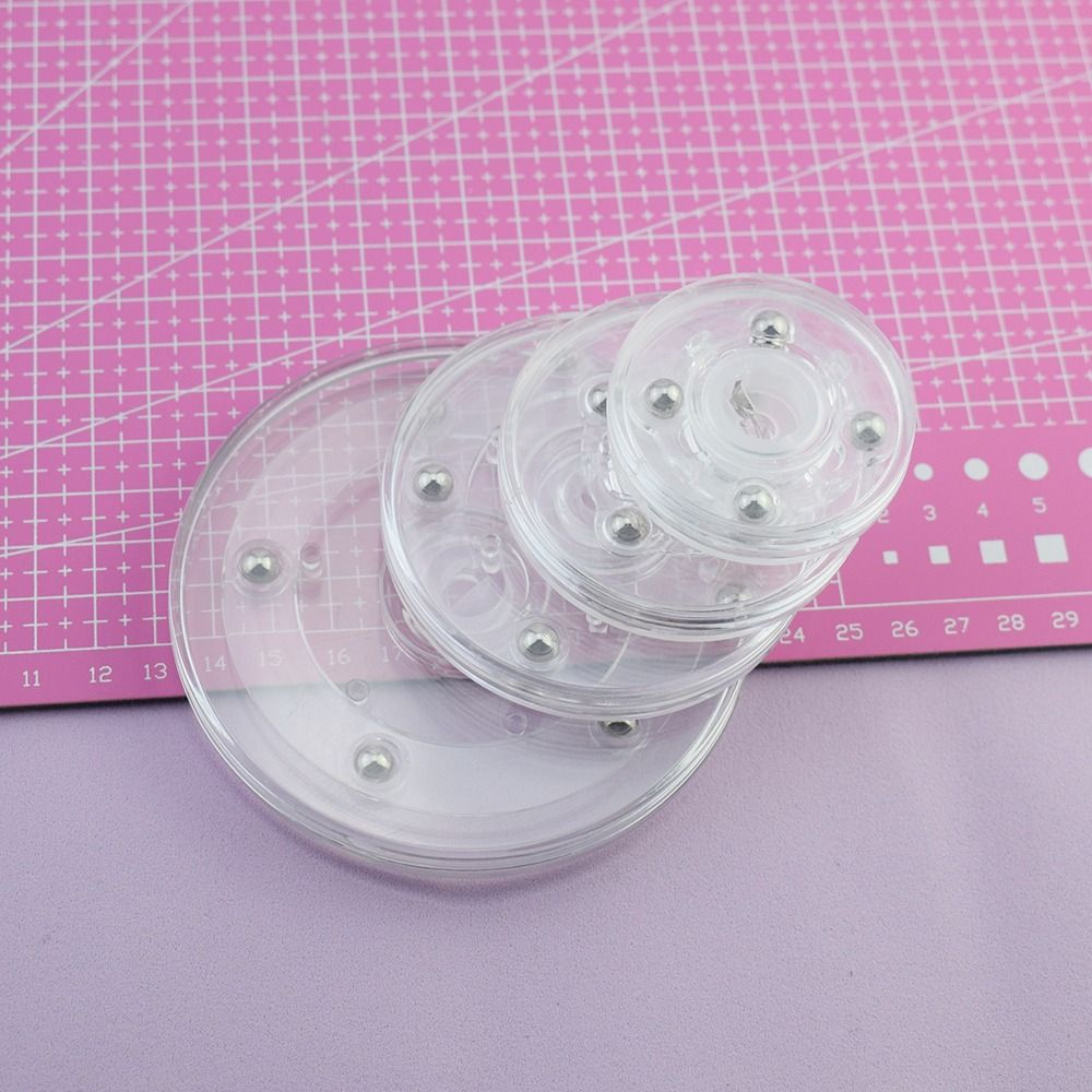 Round Base 360-Degree Acrylic Turntable Round Transparent Rotating Display Stand Clear Plastic 360-Degree Rotary Table Antique