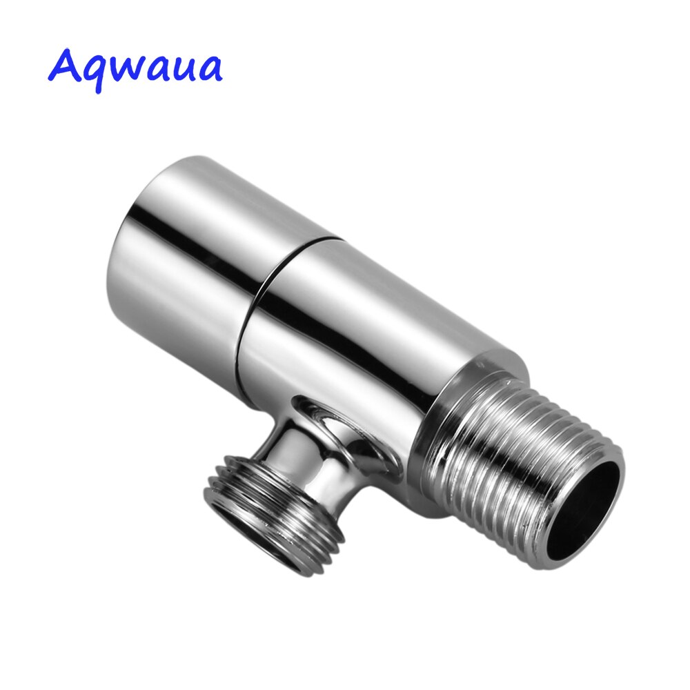 Aqwaua Water Schakelaar Klep Ovale Hoekstopkraan Messing Omstelling G1/2 Draad Sub-Klep Keuken Badkamer Accessoires Massief messing Chroom