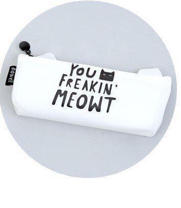 Estuche para lápices de silicona Kawaii, estuche para lápices con forma de gato bonito, estuche para lápices para niños, papelería coreana, suministros para oficina y escuela: design 2