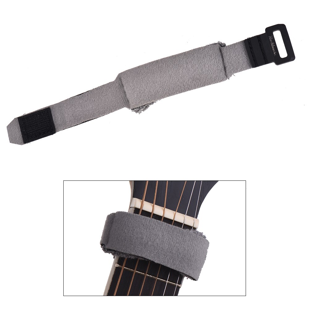 Guitar Fret Wraps Strings Mute Muter Fretboard Muting Wraps for 7-string Acoustic Classic Guitars Bass Parts Accessories: Light Grey