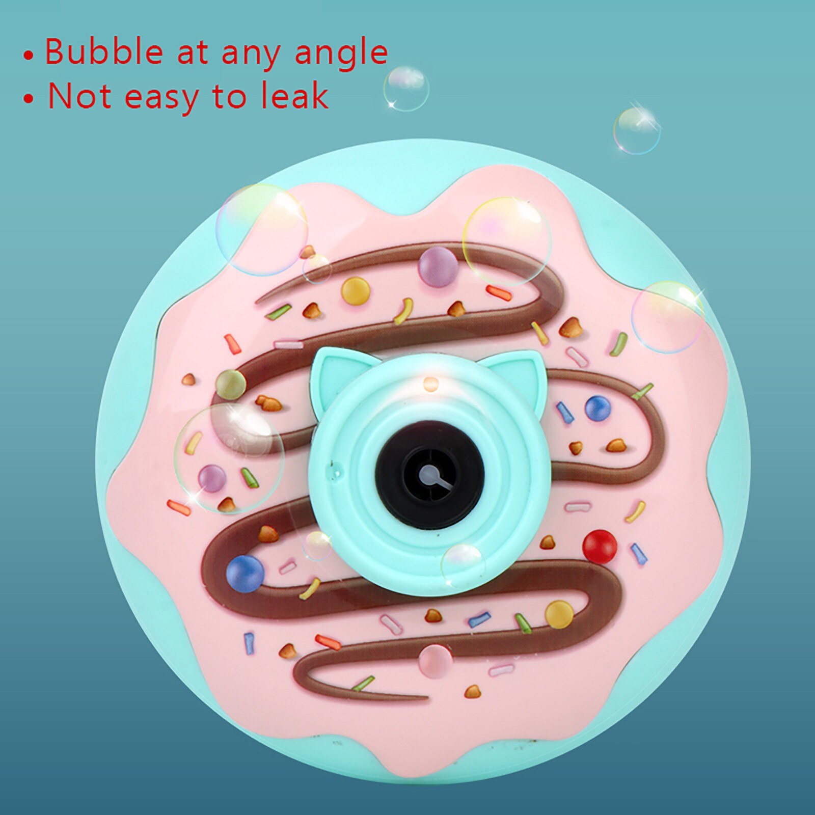 Kinderen Licht Muziek Donut Bubble Camera Een-Knop Automatische Bubble 50Ml Camera Zeep Bubble Machine Zomer Outdoor speelgoed