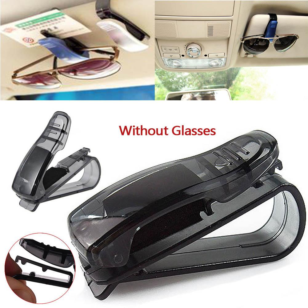 Car Sun Visor Clips Sunglasses Eyeglasses Pen Cards Holder Clip Black Vehicle