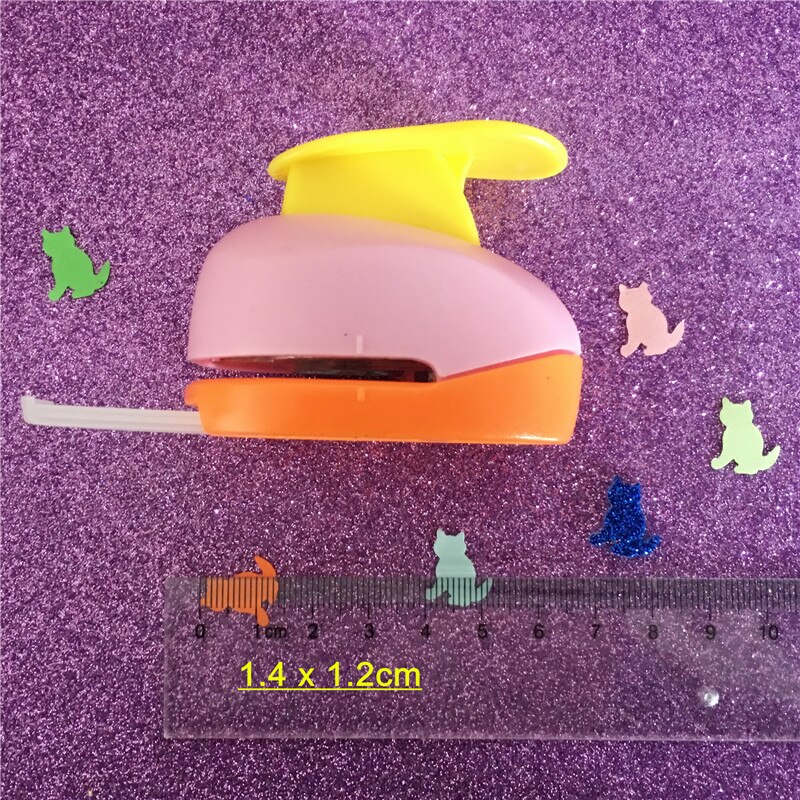 Cat shaped 5/8&quot; EVA hole punch greeting card handmade kitty animal craft punch cortador de papel de scrapbook cats puncher