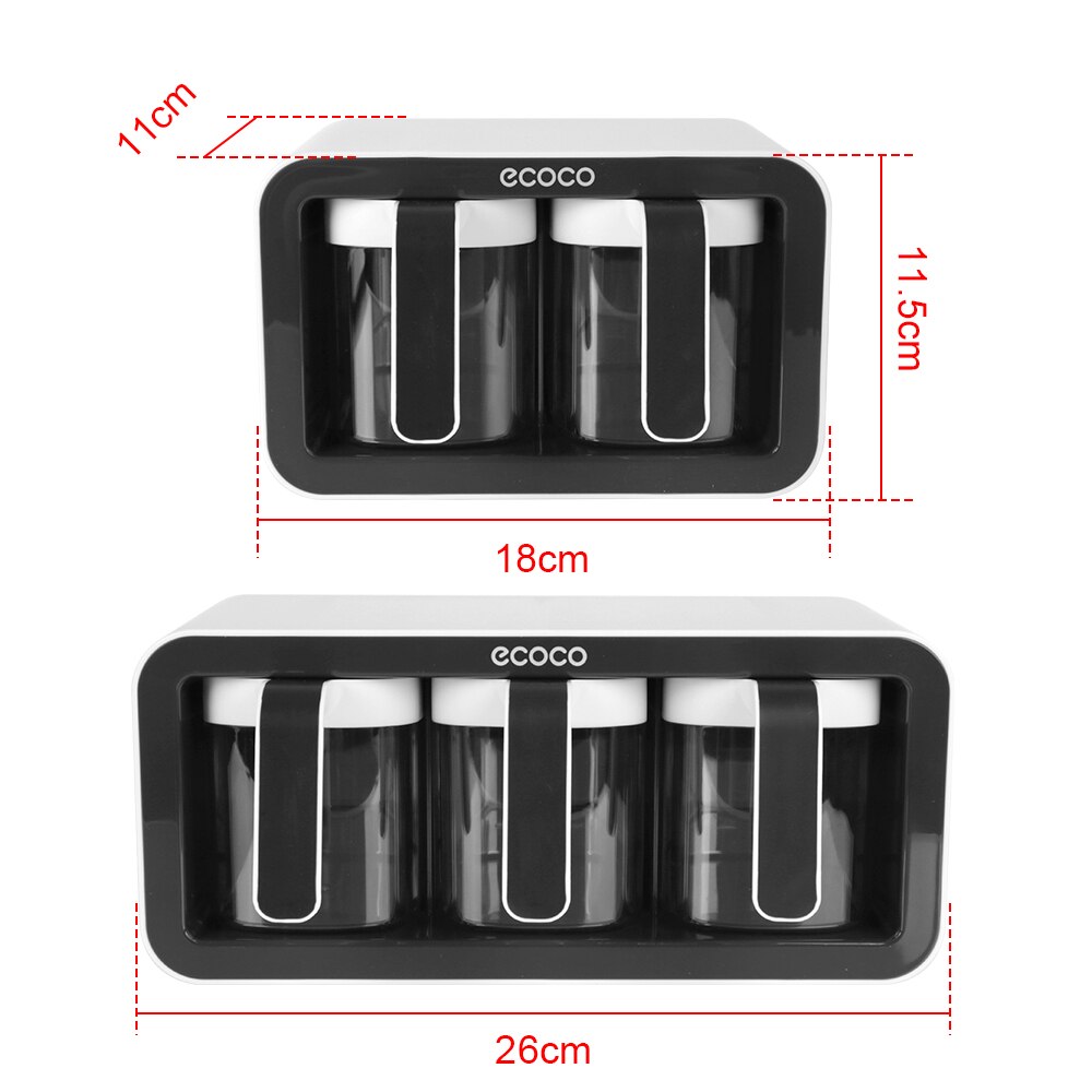 Spice Boxes Wall Mount Storage Set Kitchen Supplies Sugar Bowl Salt Shaker Seasoning Container Spice Rack Organizer With Spoons