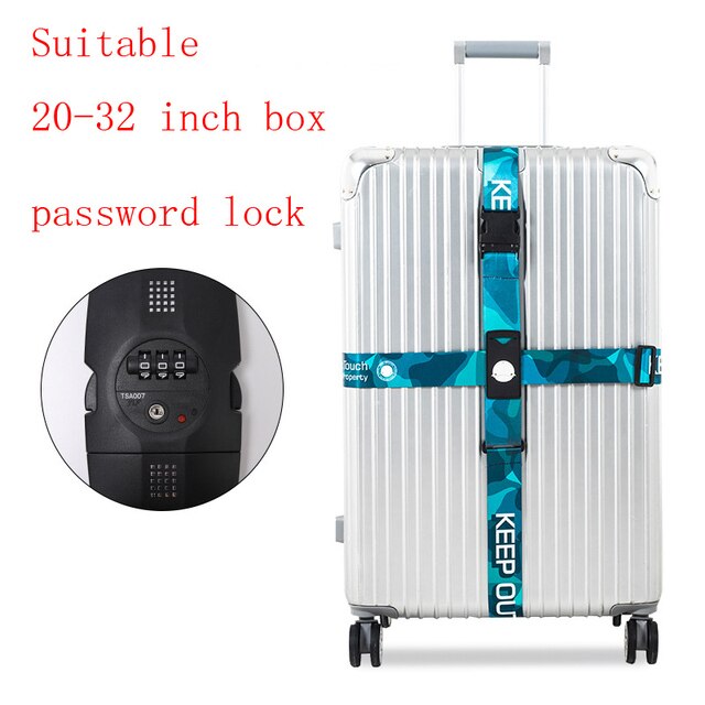 Valise de voyage réglable avec mot de passe à 3 chiffres, serrure à bande croisée à sangles en corde, accessoire de voyage: Have lock H5